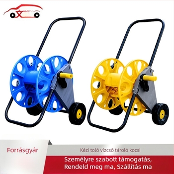 Vízcső tároló mobil kocsi tekerővel – Rui Huixiang Márka, vízcső tárolására, kompatibil autómosó magasnyomású tömlővel