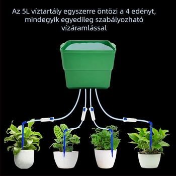 5L csepegtető öntözőrendszer otthoni kertészethez időzített automatikus öntözéssel