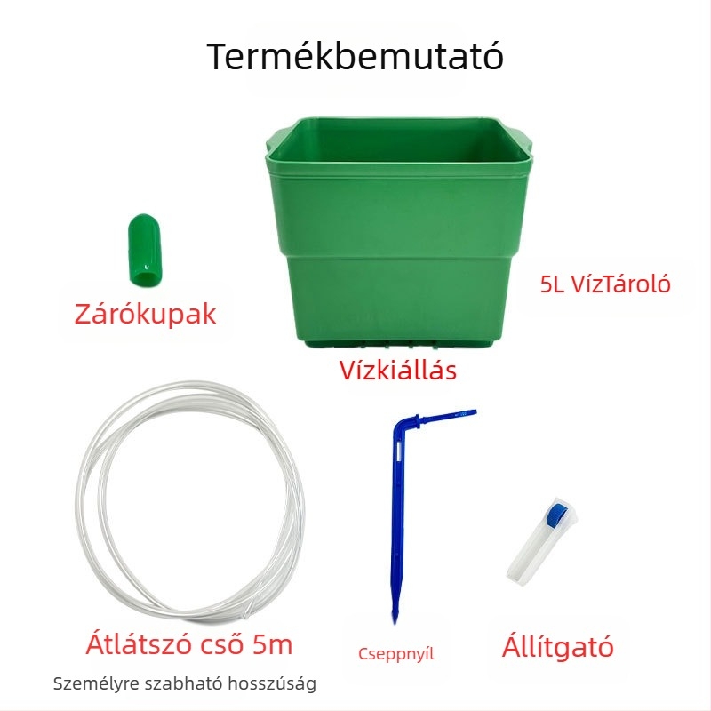 5L csepegtető öntözőrendszer otthoni kertészethez időzített automatikus öntözéssel