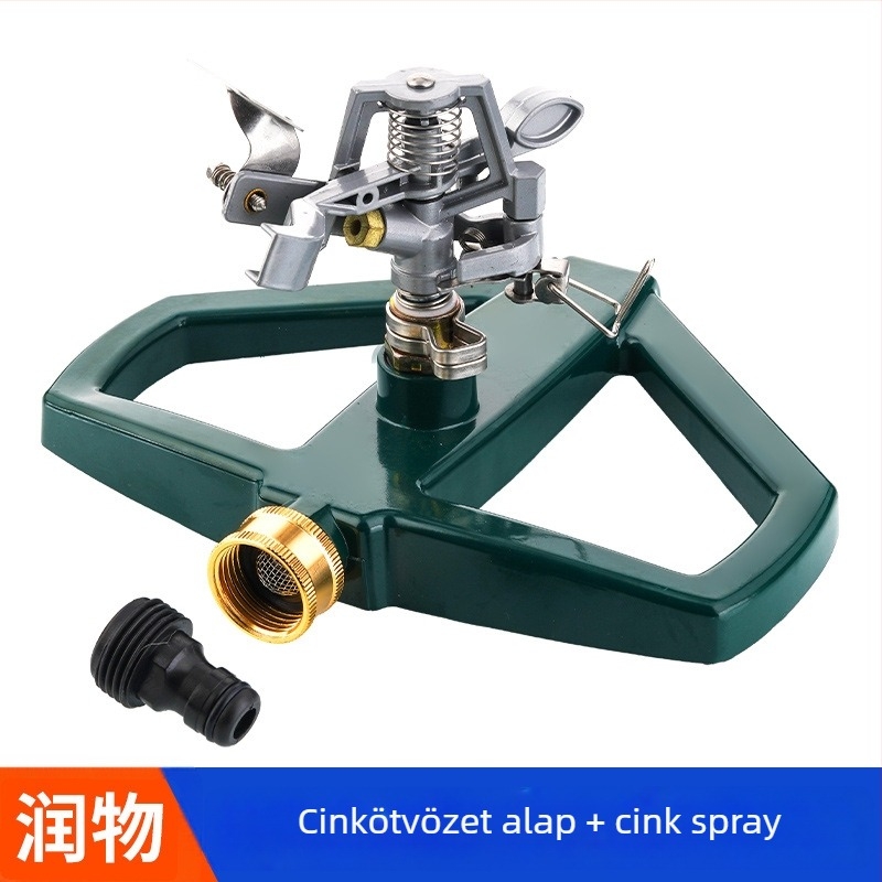 Fém alapú öntözőfej kerthez és gyephez — cinkötvözet és galvanizált acél, 1 m³/h kapacitás, ideális kertekhez, gyephez és mezőgazdasági öntözéshez