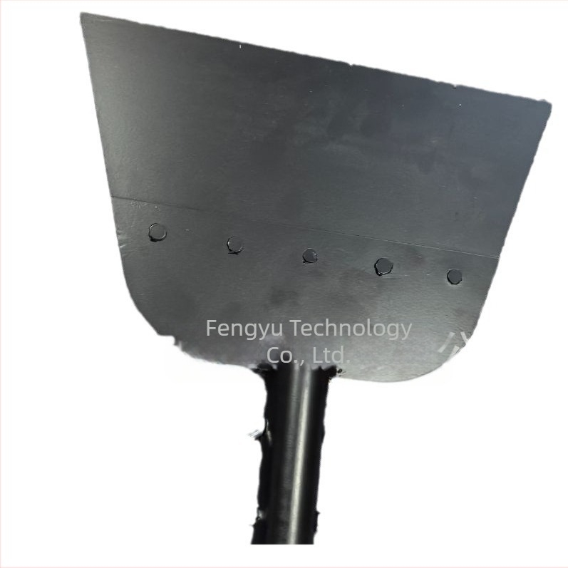 Kültéri használatra készült hólapát rozsdamentes acélból – modell 1, modern minimalist design, járdák és utak tisztítására