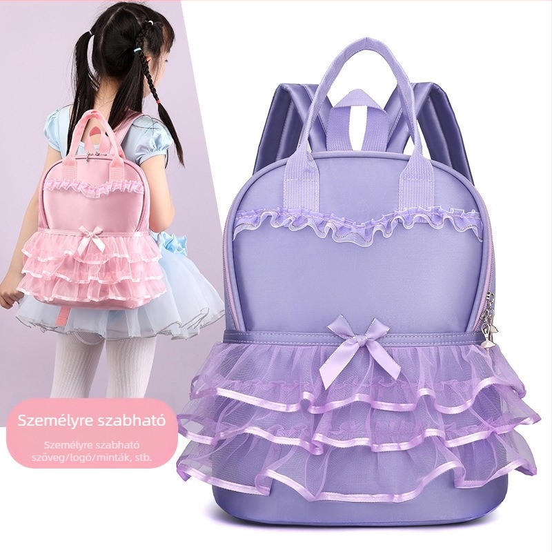 Tánctáska lányoknak kettős használatú kézitáska és hátizsák logóval (Oxford anyag; kapacitás 20 liter alatt; görbült vállpánt; poliészter bélés)