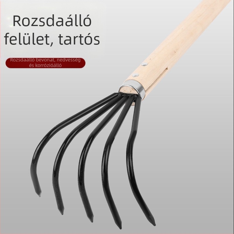 Rozsdamentes acél tengeri gereblye kagyló ásáshoz a parton – tengerparti gyűjtőeszköz