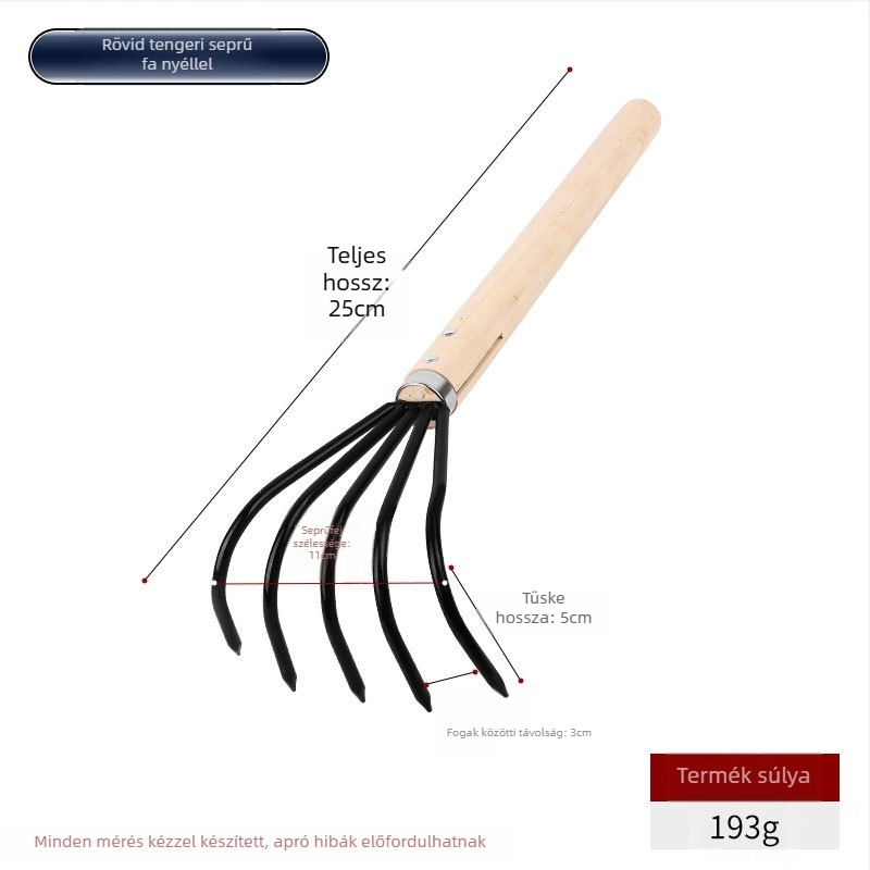 Rozsdamentes acél tengeri gereblye kagyló ásáshoz a parton – tengerparti gyűjtőeszköz