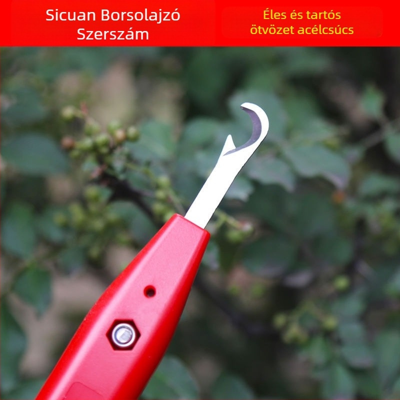 Mezőgazdasági felhasználású paprika betakarító eszköz, szedő és vágó funkcióval (Márka: Topper)