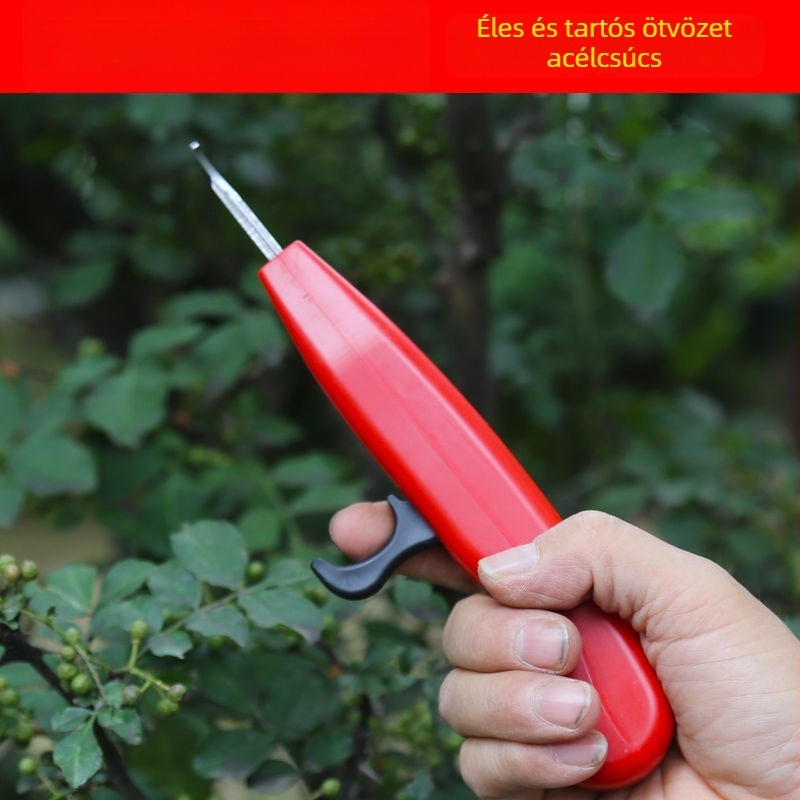 Mezőgazdasági felhasználású paprika betakarító eszköz, szedő és vágó funkcióval (Márka: Topper)