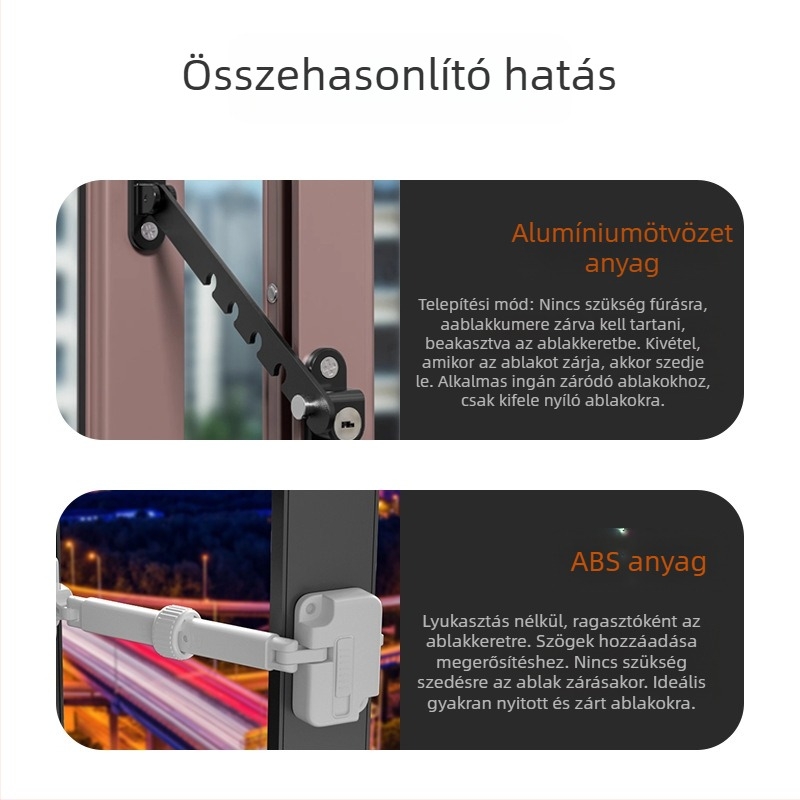 FT1 ABS ajtó- és ablakzár — Xinyou, modell FT1, ABS anyag, alkalmas ablak-, ajtó- és csúszóajtó zárra, modern minimalista stílus
