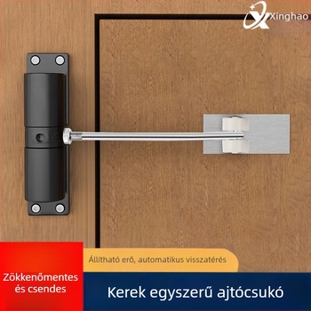 Kör alakú automata ajtócsukó, csendes záródás, visszacsukódó mechanizmus és ütközésvédő párna