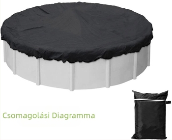 Kültéri medencetakaró - kör alakú, felfújható, por- és esőálló védelem; anyag: poliészter rost; testreszabás elérhető