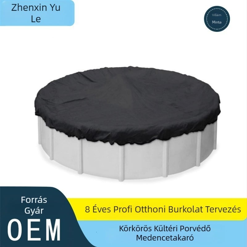 Kültéri medencetakaró - kör alakú, felfújható, por- és esőálló védelem; anyag: poliészter rost; testreszabás elérhető