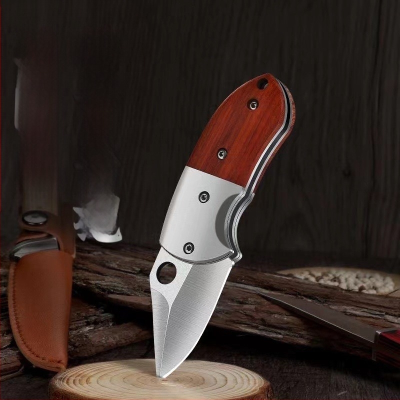 Magas szilárdságú összecsukható kés, éles penge, hordozható kültéri kés, pengehossz 5 cm