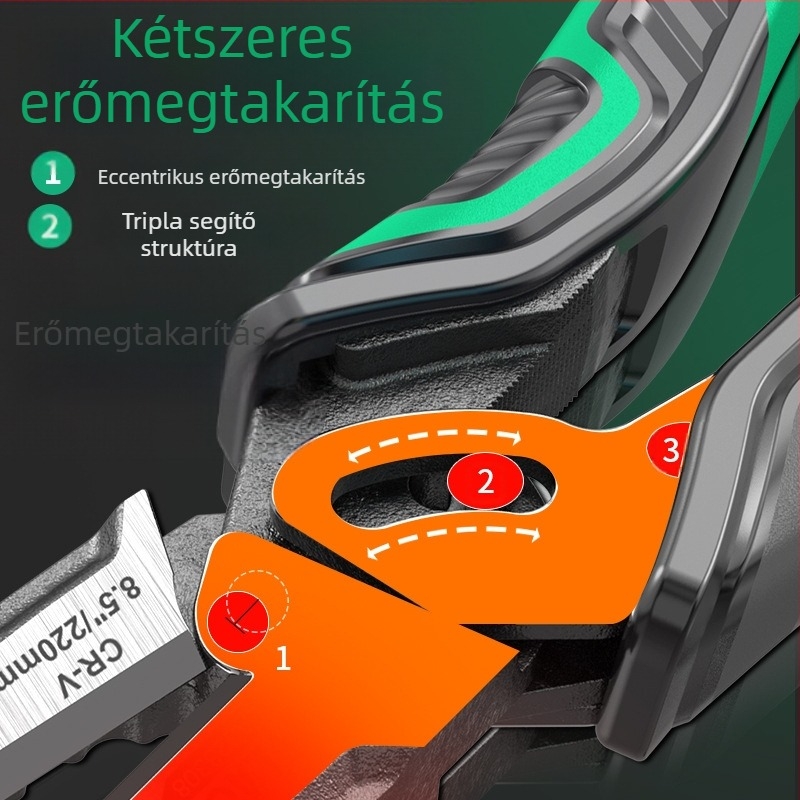 Old A Ipari kábelolló erőfáradtság-megtakarítással, többtengelyes elektromos harapó olló, vágási átmérő 3,0 mm, állkapocs hossza 60 mm, tömege 0,4 kg