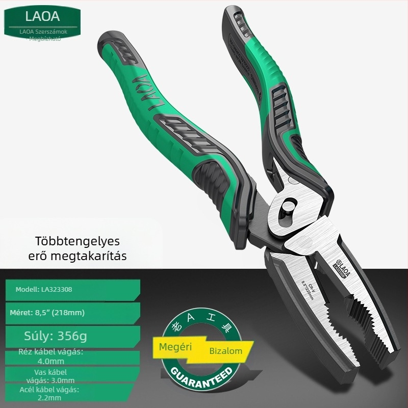 Old A Ipari kábelolló erőfáradtság-megtakarítással, többtengelyes elektromos harapó olló, vágási átmérő 3,0 mm, állkapocs hossza 60 mm, tömege 0,4 kg