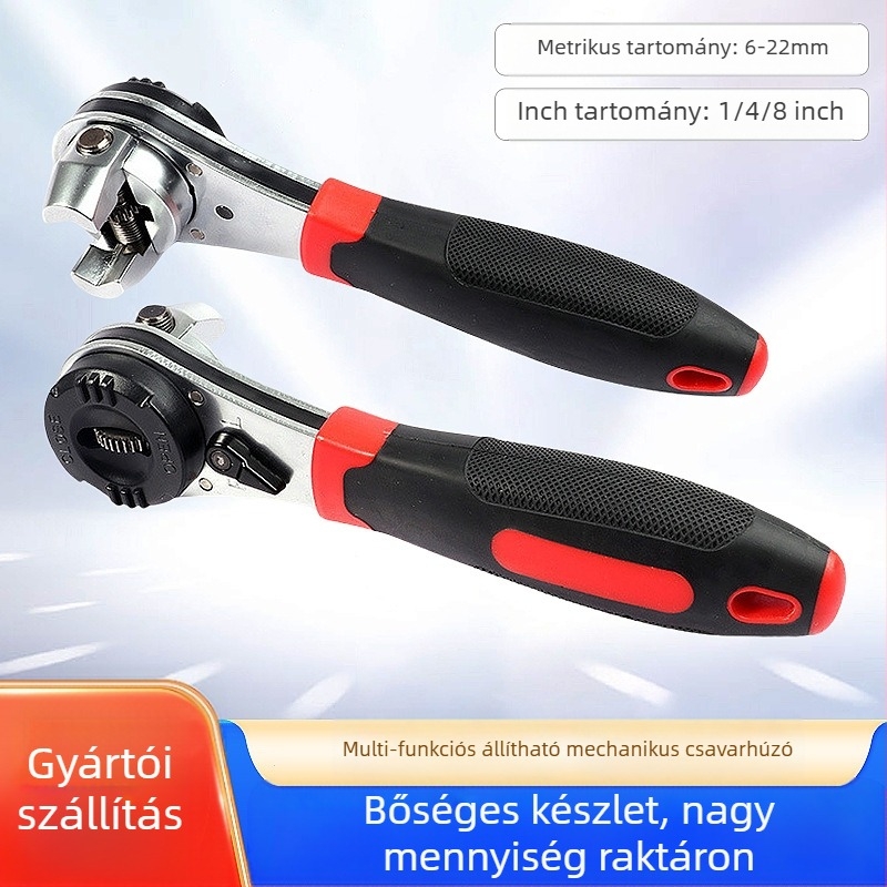 Sail zhe kromolibden acél racsnis kulcs, elektroplatált felület, kétirányú működés, tömeg 460 g