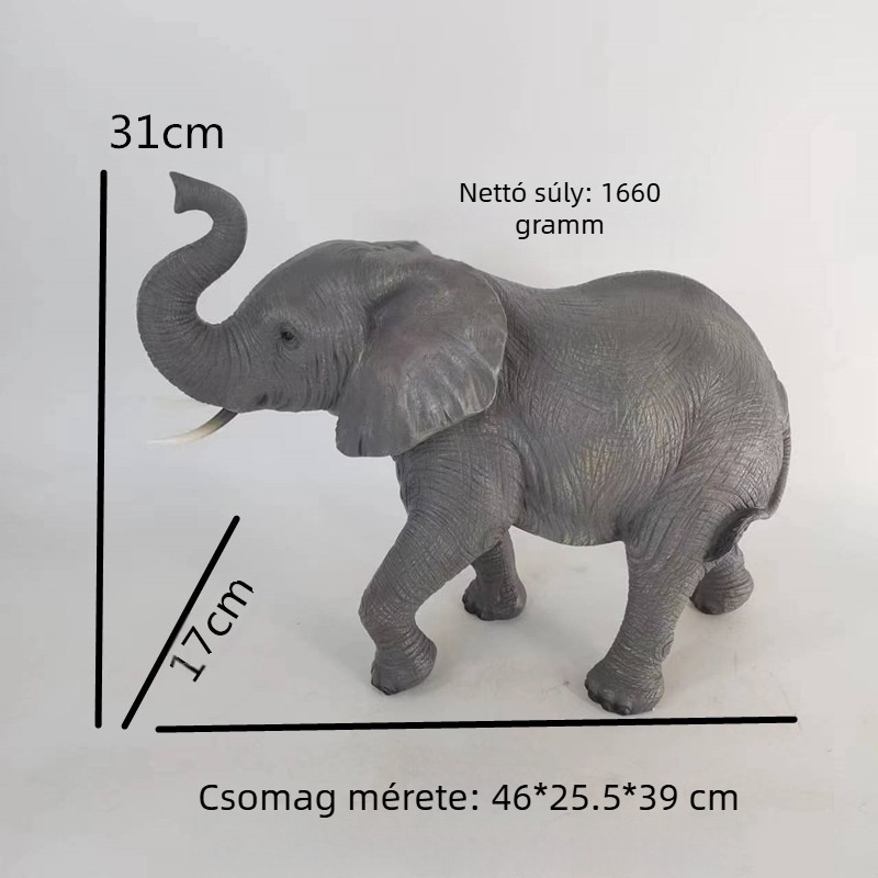 Gyanta állatfigura, rajzfilm stílusú, gravírozás és polírozás, márka Only high