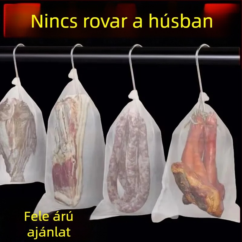 Nylon hálózsák hús szárítására rovar- és legyek elleni védelemmel, légáteresztő (Márka: other; Eredet: Kína; Anyag: Other)