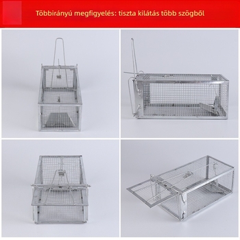 Rágcsálókat befogó ketrecben lévő egércsapda, magas érzékenységű pedálindító, szilárd mechanizmus, közepes modell