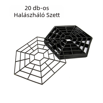 Hatoldalú lebegő tóvédő háló, műanyag, 20 darabos készlet