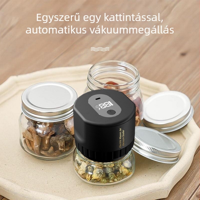 Mason üvegek vákuumzáró készüléke háztartási használatra, kapacitás alatt 500 ml, ABS ház, modell ll34333667, testreszabható