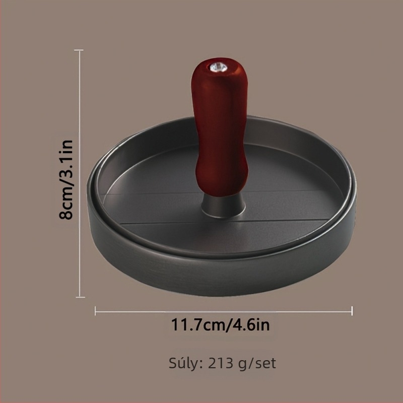 Hamburgerpogácsa nyomó és szendvics eszköz — otthoni konyhai eszköz modern egyszerű stílusban; márka kn; eredet Yangjiang; 2016-ban kiadva; kategória: Egyéb konyhai eszközök