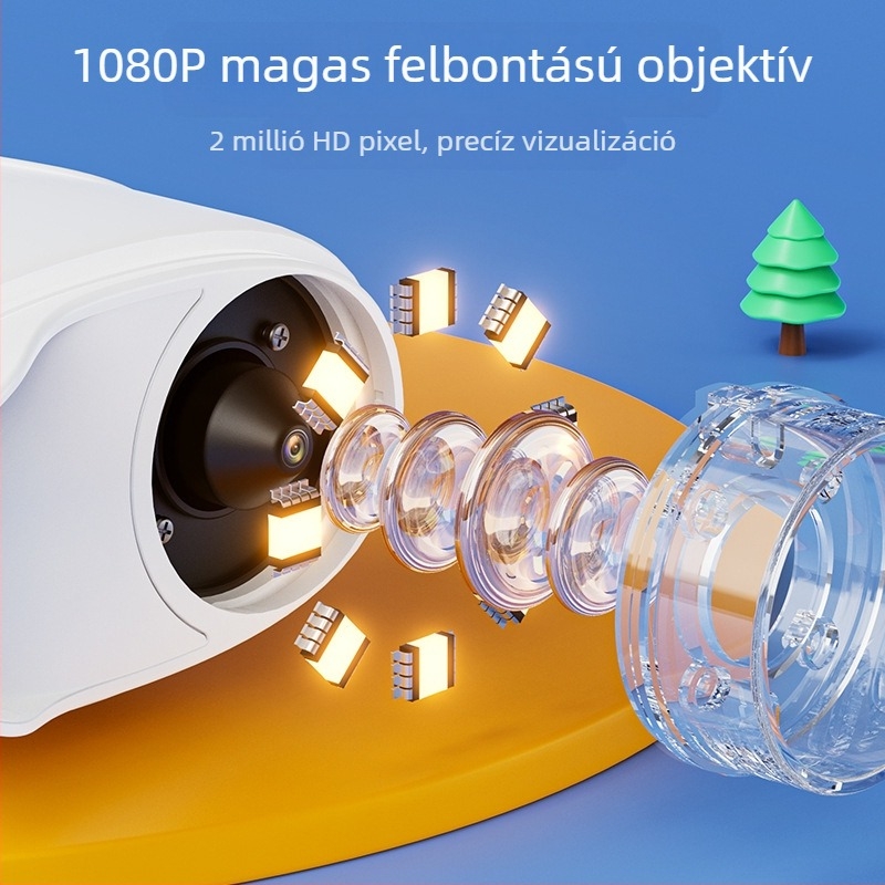 Gyermekeknek szánt hordozható kézi mikroszkóp – nagy felbontású, elektromos, szilikonból készült oktatási játék biológiához/kémiához (7–14 éveseknek)