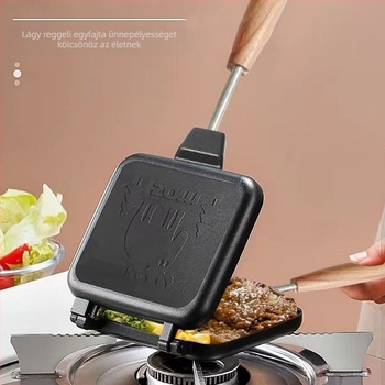 Kétoldalas, tapadásmentes szendvics serpenyő és kenyérsütő forma, alumíniumötvözet; Márka: Más; Nem importált