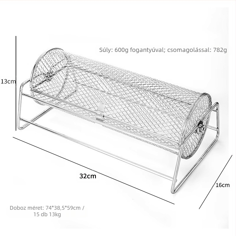 Kör alakú barbecue ketrec, 580 g, XXMJ márka, Yangjiang eredetű, testreszabható