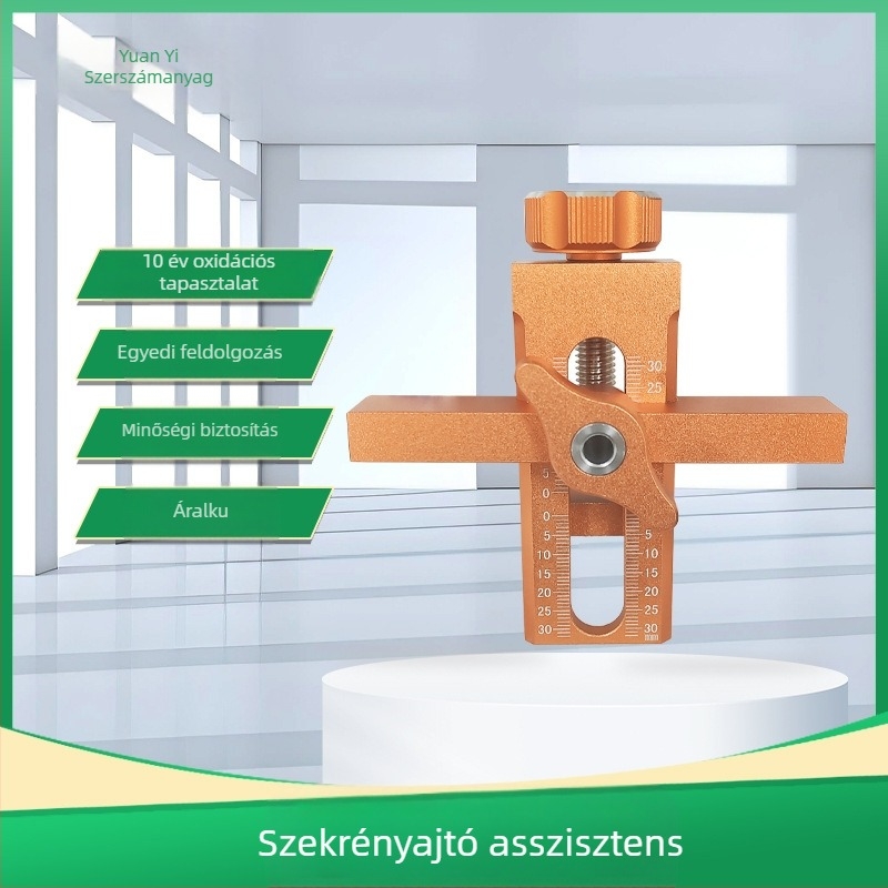 Többfunkciós alumíniumötvözetű szekrényajtó szerelő eszköz, ajtópanel rögzítéséhez és nyitóeszköz, visszalabó mechanizmussal