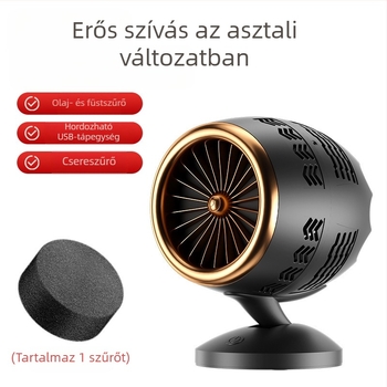 Hordozható mini konyhai páraelszívó otthonra és barbecue-hoz, modell BK-XY380, USB-tápellátás, 5V, 3W, időzítő nélkül