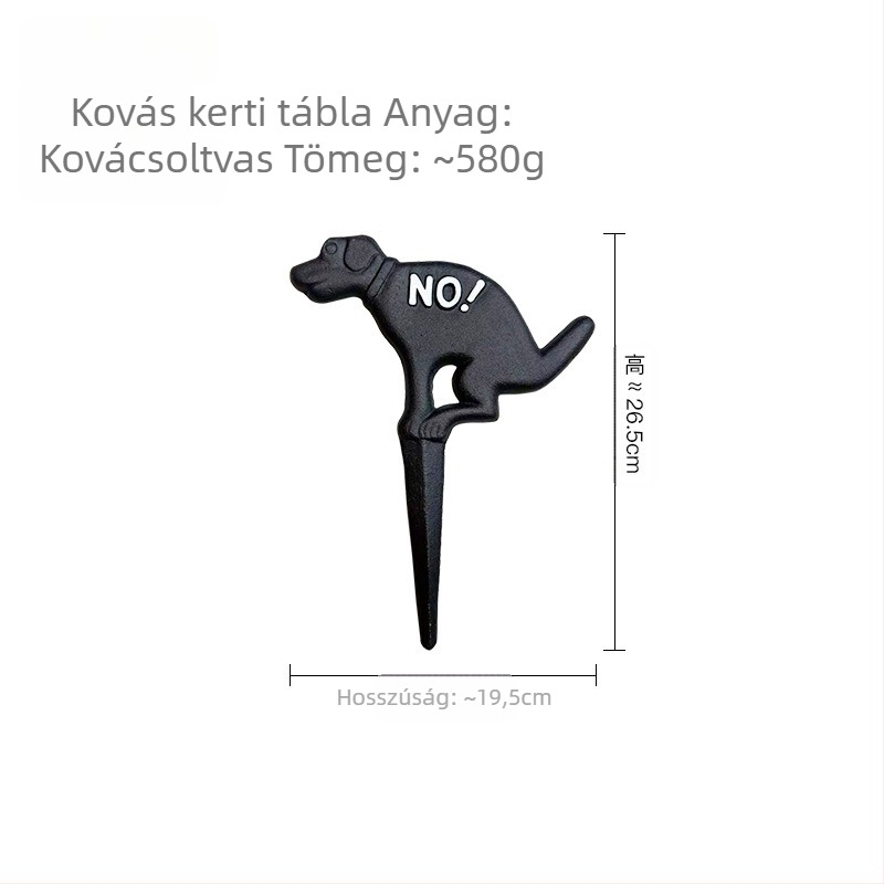 Kovácsolt vasból készült kutyus kertjelző – európai paraszt-stílusú kültéri dekoráció, Hanju Home Furnishing