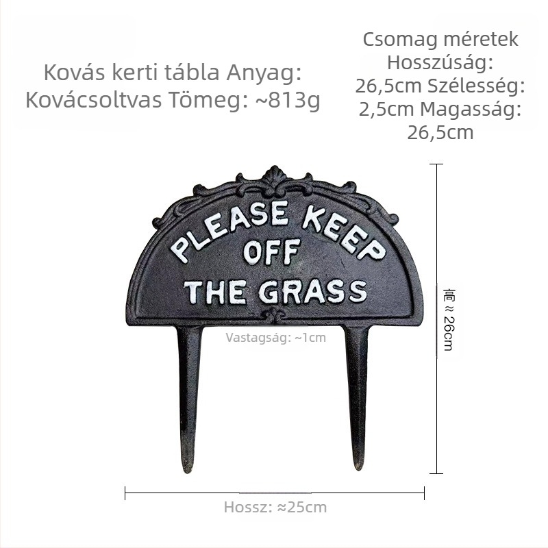 Kovácsolt vasból készült kutyus kertjelző – európai paraszt-stílusú kültéri dekoráció, Hanju Home Furnishing