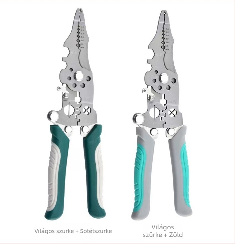 Összecsukható drótcsupaszító fogó, multifunkcionális, ipari osztály, súly 0,193 kg