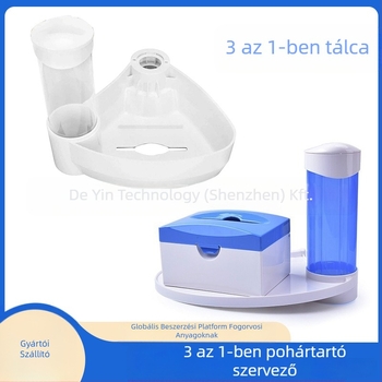 Fogorvosi szék pohártartóval, 3-in-1 szalvétatartóval és vastagított kiegészítő tálcával