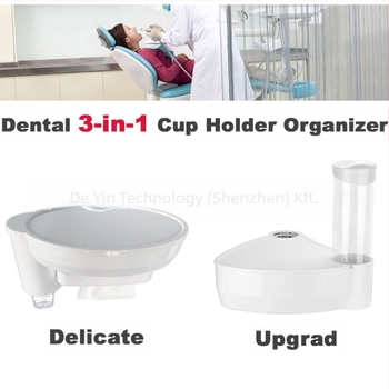 Fogorvosi szék pohártartóval, 3-in-1 szalvétatartóval és vastagított kiegészítő tálcával