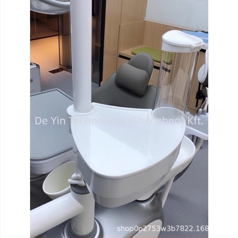 Fogorvosi szék pohártartóval, 3-in-1 szalvétatartóval és vastagított kiegészítő tálcával