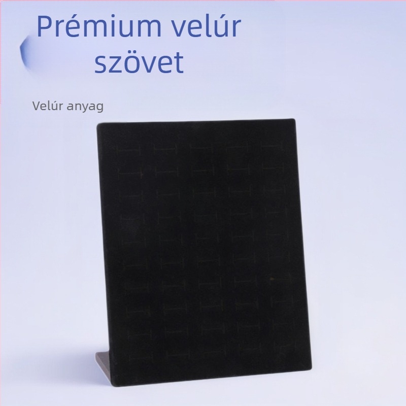 Fülbevaló bemutató állvány, L típus, műanyagból, szivacs burkolattal, egy rétegű, lyukasztási folyamat