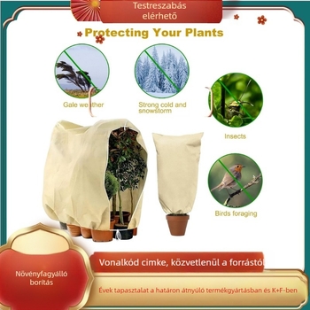 Vastagított növényvédő takaró kötözős zsinórral | polipropilén-nemszőtt anyag | téli védelem és kártevőriasztás