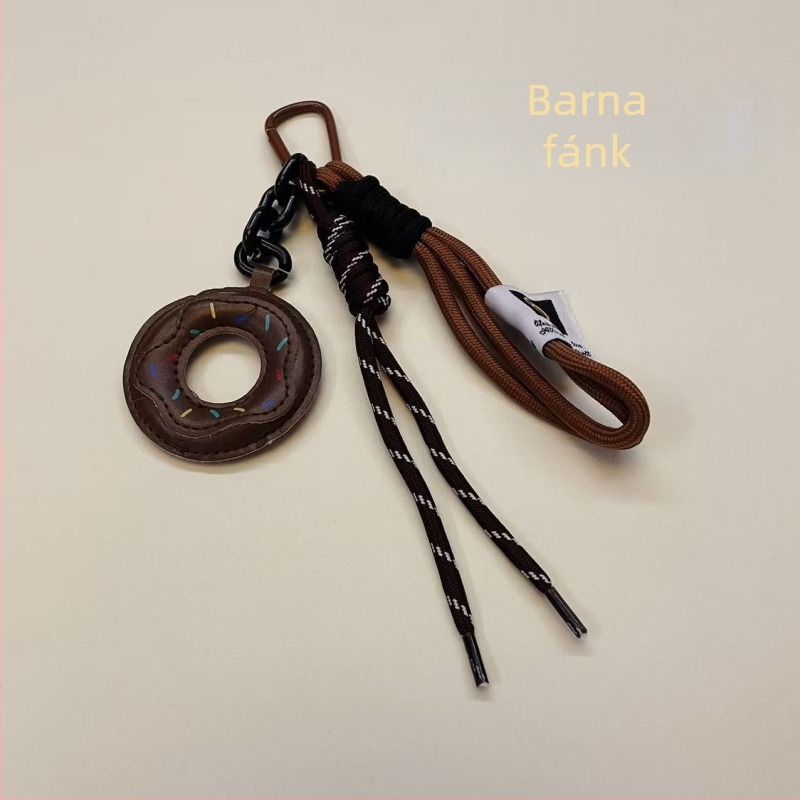 Donut alakú táska függő, gyümölcsös mintával, nylonból (Nylon; Gyümölcsös minta; Stílus: Nemzeti trend és új stílus; Szezon: 2024 tél)