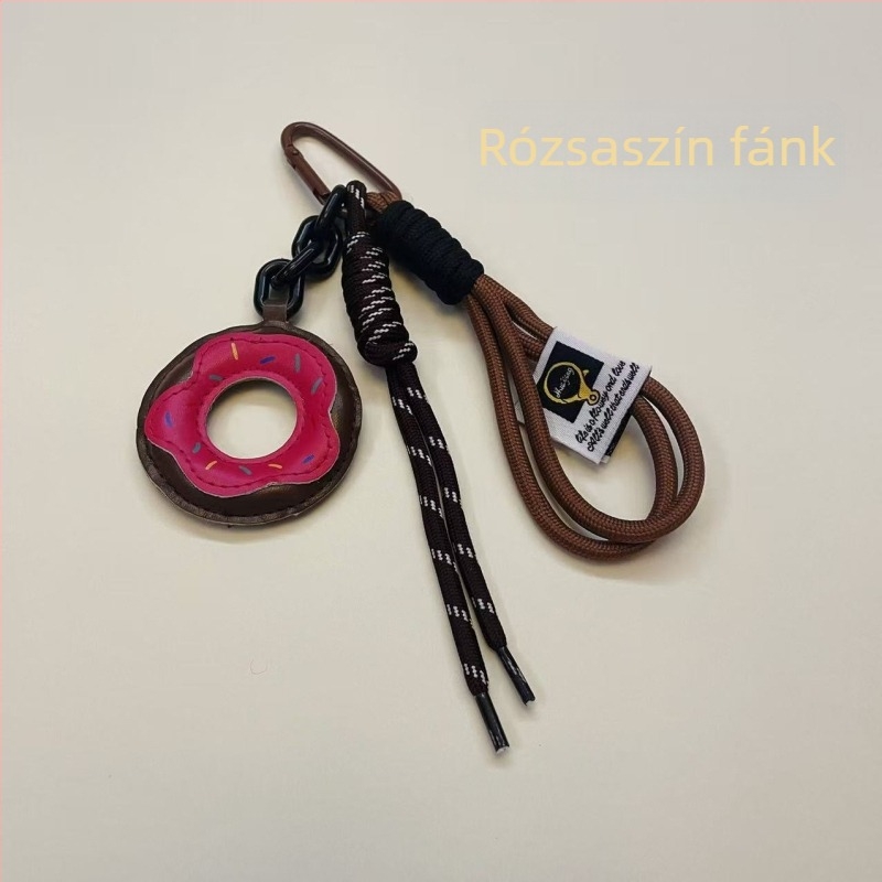 Donut alakú táska függő, gyümölcsös mintával, nylonból (Nylon; Gyümölcsös minta; Stílus: Nemzeti trend és új stílus; Szezon: 2024 tél)