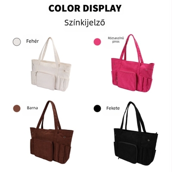 EB105 tároló táska - kocka alakú, corduroy anyag, többfunkciós utazáshoz