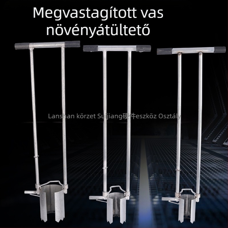 Csíranövény átültető — Vasból készült eszköz palánták átültetéséhez és gödrök ásásához