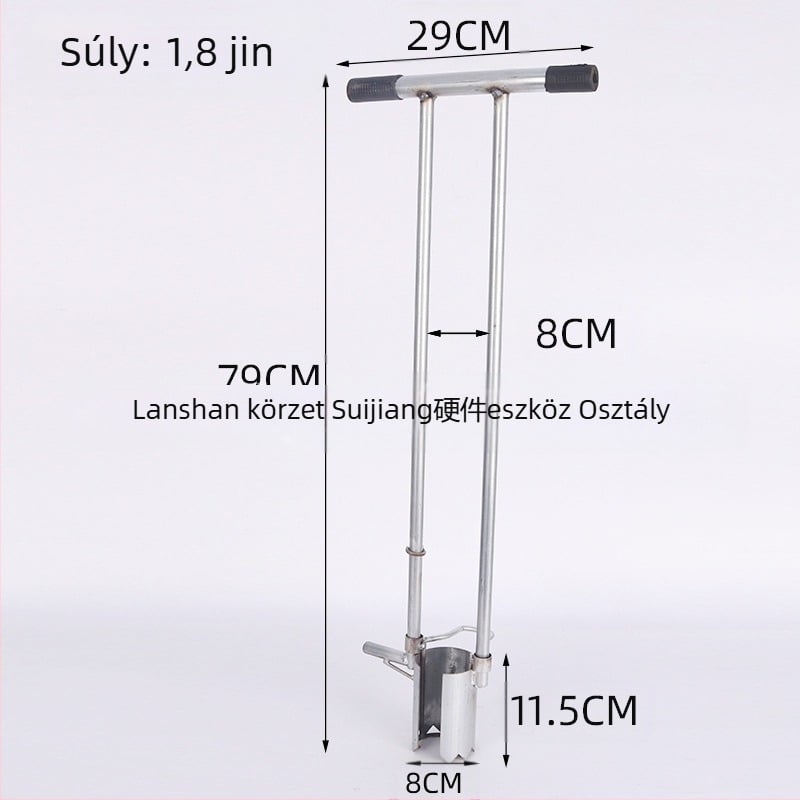 Csíranövény átültető — Vasból készült eszköz palánták átültetéséhez és gödrök ásásához