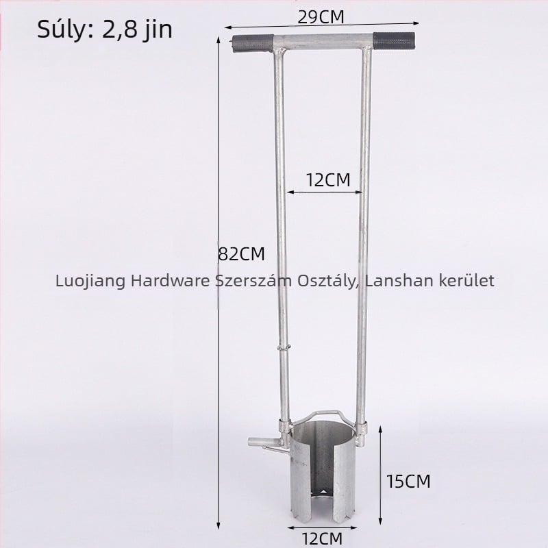 Csíranövény átültető — Vasból készült eszköz palánták átültetéséhez és gödrök ásásához