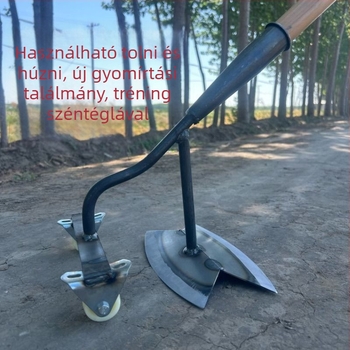 Kerékkel felszerelt gyomirtó eszköz, előre toló és hátrafelé húzó mechanizmus, kézi gyomirtó kapa, üreges kialakítás, kukorica- és zöldségterületekhez