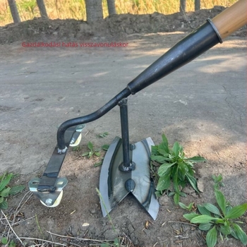 Kerékkel felszerelt gyomirtó eszköz, előre toló és hátrafelé húzó mechanizmus, kézi gyomirtó kapa, üreges kialakítás, kukorica- és zöldségterületekhez