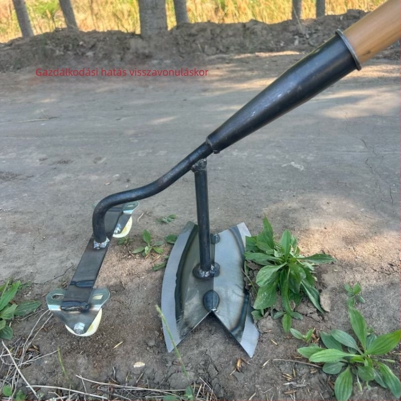 Kerékkel felszerelt gyomirtó eszköz, előre toló és hátrafelé húzó mechanizmus, kézi gyomirtó kapa, üreges kialakítás, kukorica- és zöldségterületekhez