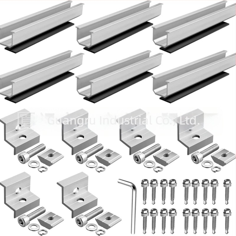 U alakú vezető sín, 6 darabos készlet, alumíniumötvözet, modell ING-SUR-6-piece, anodizált