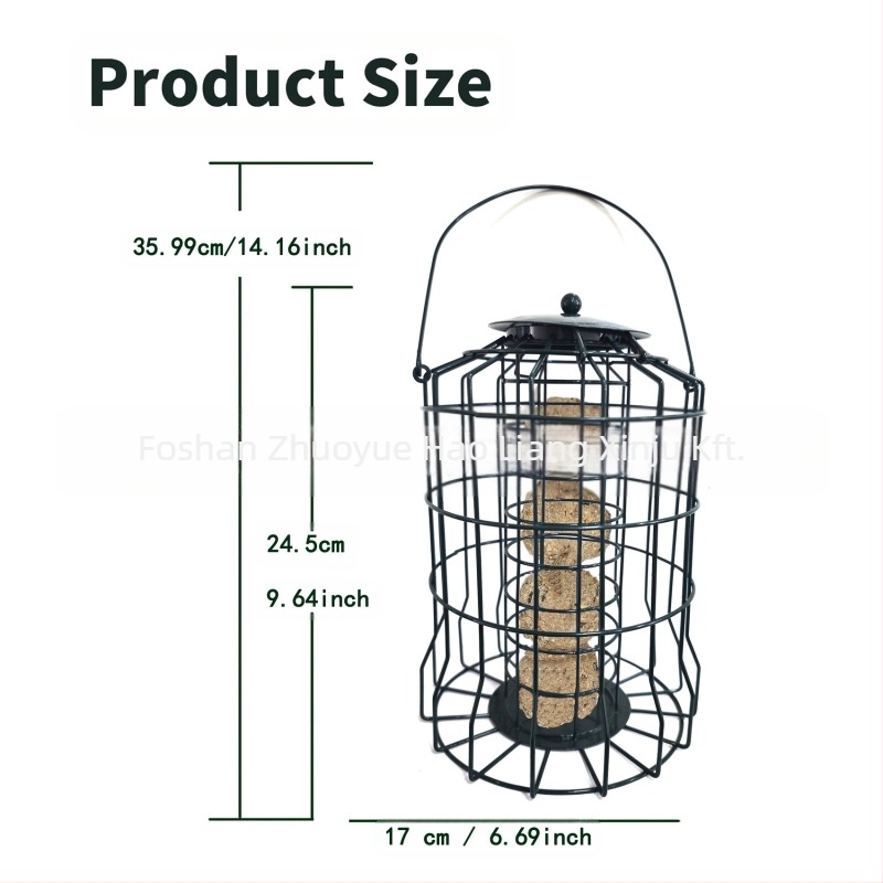 Fém madáretető madárhálóval és négy nyílással