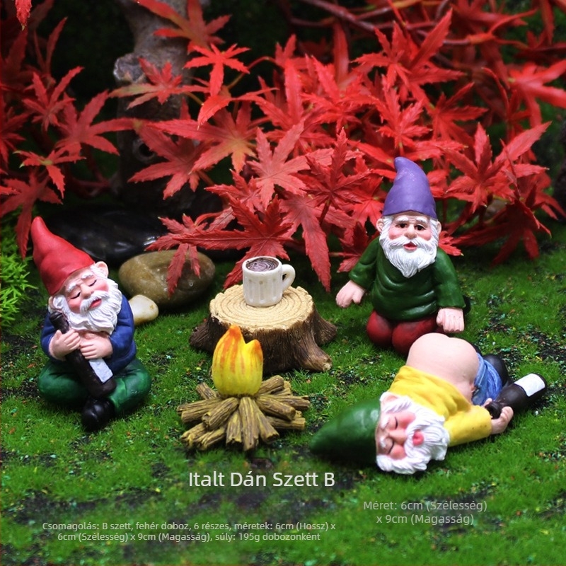 Kerti szobor gyantából – személyre szabott, elf dekoráció; Márka Escape Bottle; Kategória: Figurák; Csomagolás: karton doboz készlet