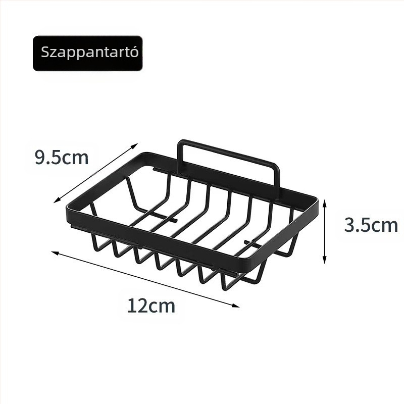 Fürdőszobai háromszög alakú polc szénacélból festett felülettel, egyrétegű kivitel, teherbírás 8 kg